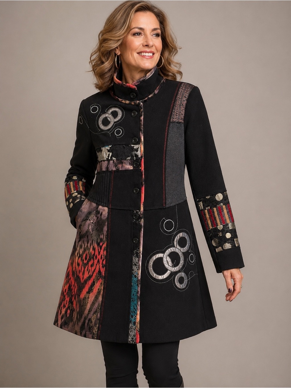 Adore - Statement, Art to Wear Mixed Media Coat - SzS